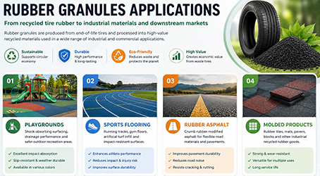 Rubber Granules Applications: Uses, Production Process & Recycling Guide