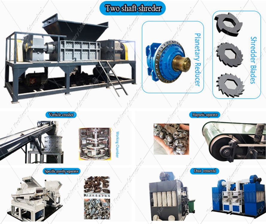 Copper Aluminum Radiator Crusing and Sorting Line3